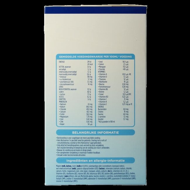 Nutrasense zuigelingenmelk 1 (0-6mnd) 700 Gram