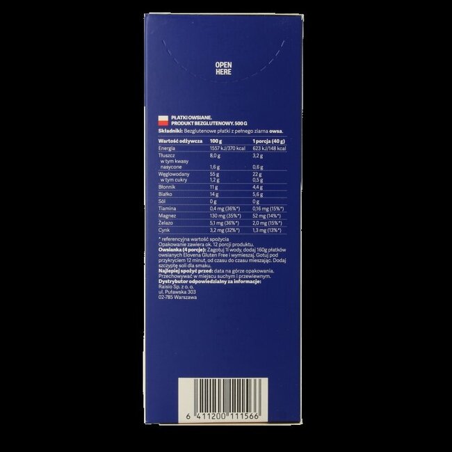 Havervlokken glutenvrij 500 Gram