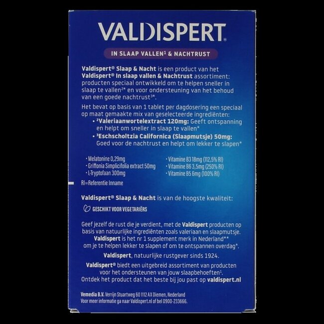 Nacht melatonine 5 htp 30 Tabletten