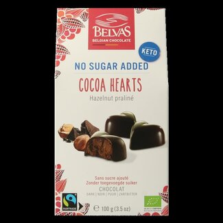 Belvas Cœur en chocolat praliné noisette bio 100 g
