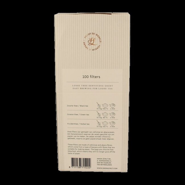 Theefilter groot papier 100 Stuks