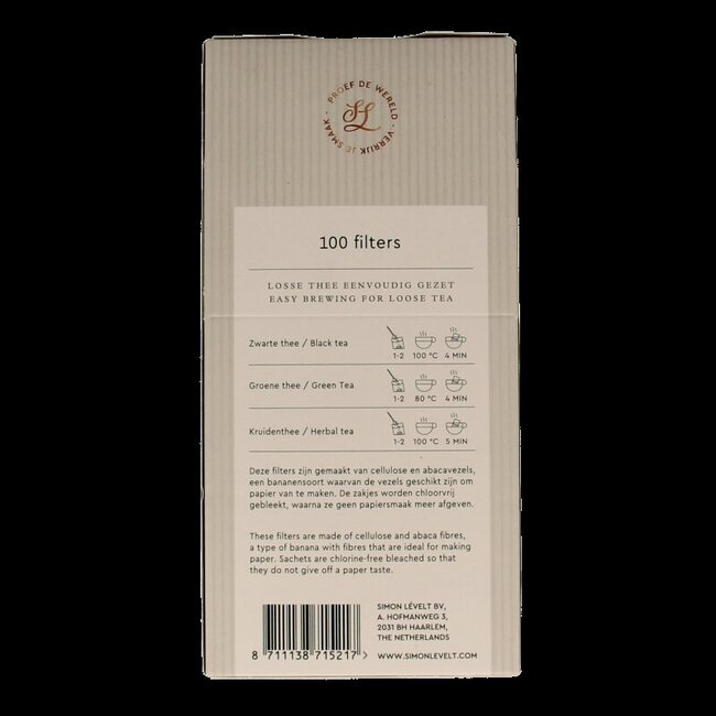 Theefilter 1 kop papier 100 Stuks