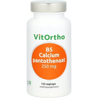 VitOrtho B5 calcium pantothenaat 250mg 120 Vegetarische capsules