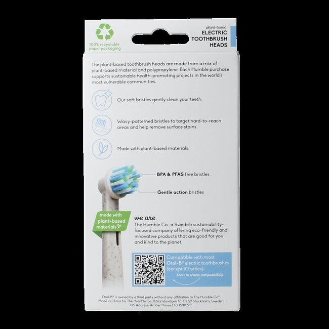 Opzetborstels plantbased 4 Stuks