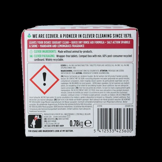 Vaatwasmachine tabletten all in 1 45 Tabletten