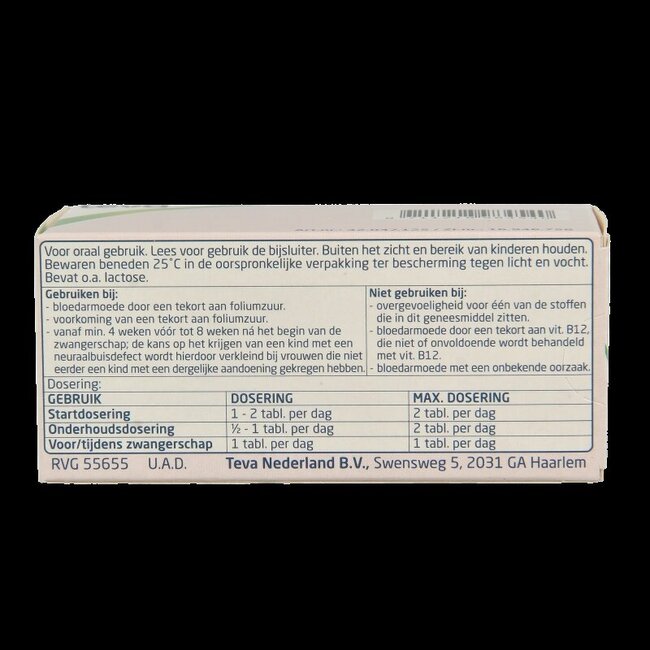 Acide folique 0,5 mg 90 comprimés