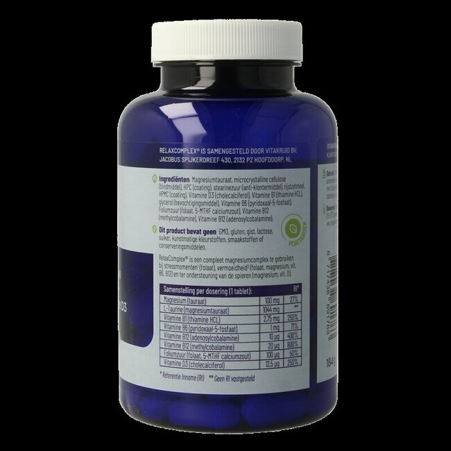 RelaxComplex avec taurate de magnésium & vitamine D3 90 comprimés