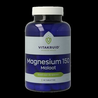 Vitakruid Magnésium 150 Malate avec Vitamine B6 (P-5-P) 90 Comprimés