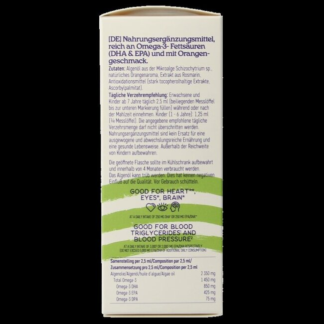 Huile d'algues DHA et EPA 150 Millilitres