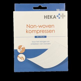 Heka Klein Non-woven kompres 10 x 10cm 10 Stuks