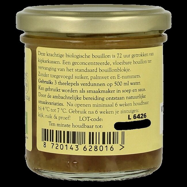 Bouillon de poulet liquide bio 150 ml