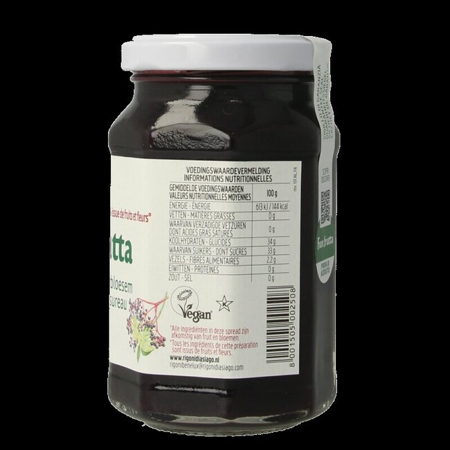 Confiture bio fleurs de sureau et baies de sureau 250 g