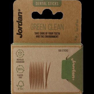 Jordan Cure-dents fins Jordan Green Clean, 100 pièces