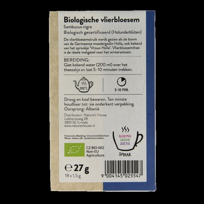 Vlierbloesem thee bio 18 Zakjes