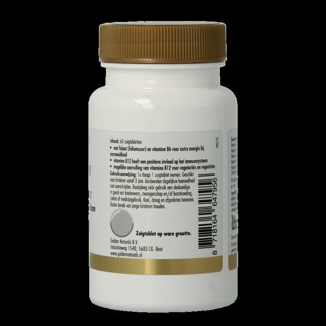 Vitamine B12 6000mcg vega 60 Zuigtabletten
