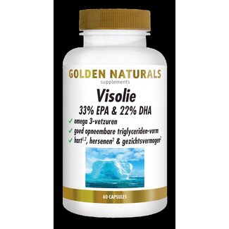 Golden Naturals Huile de poisson 33 % EPA 22 % DHA 60 capsules molles
