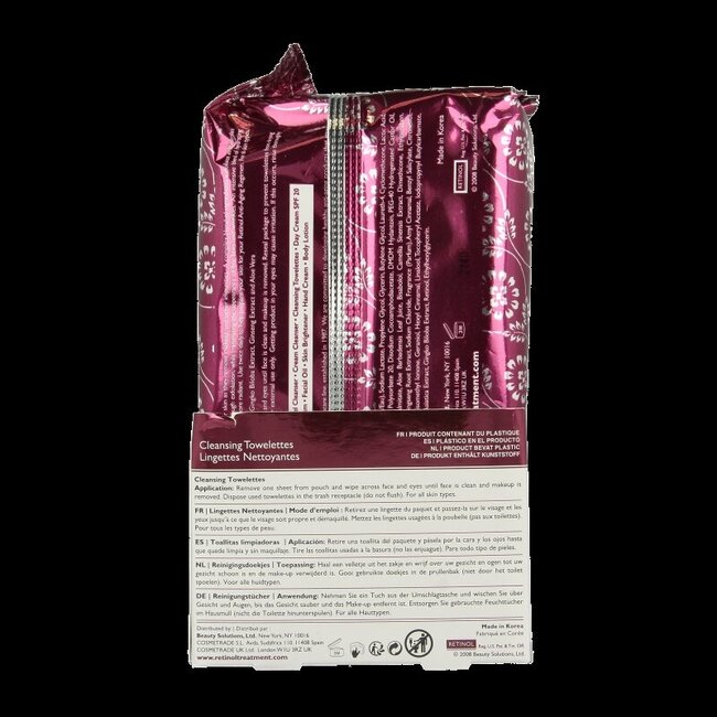 Cleansing towel anti-aging 60 Stuks