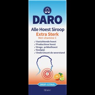 Daro Alle hoest siroop extra sterk met vitamine C 150 Milliliter