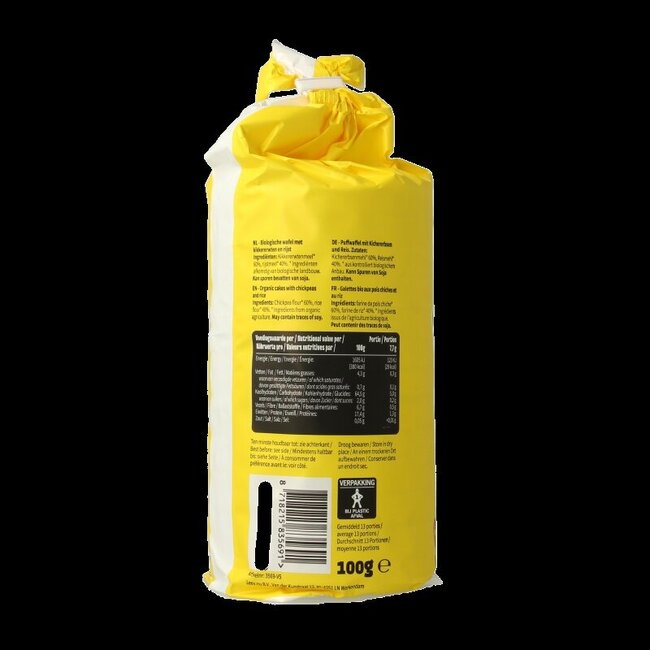 Kikkererwten wafels glutenvrij bio 100 Gram