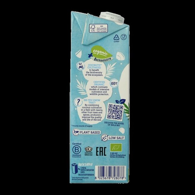 Kokosdrink suikervrij bio 1 Liter