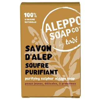 Aleppo Soap Co Zeep met zwavelbloem in doosje 150 Gram