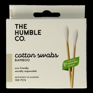 The Humble Co Bâtonnets ouatés en bambou blanc 100 pièces