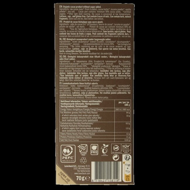 Extreme dark 99% pure bio 70 g