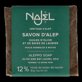 Najel Aleppo Aleppo zeep olijf olie 12% 200 Gram