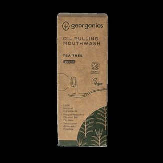 Georganics Mouthwash oilpulling tea tree 100 Milliliter