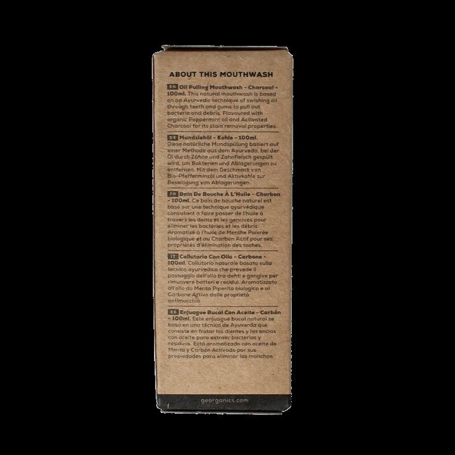 Bain de bouche oil pulling au charbon actif 100 ml