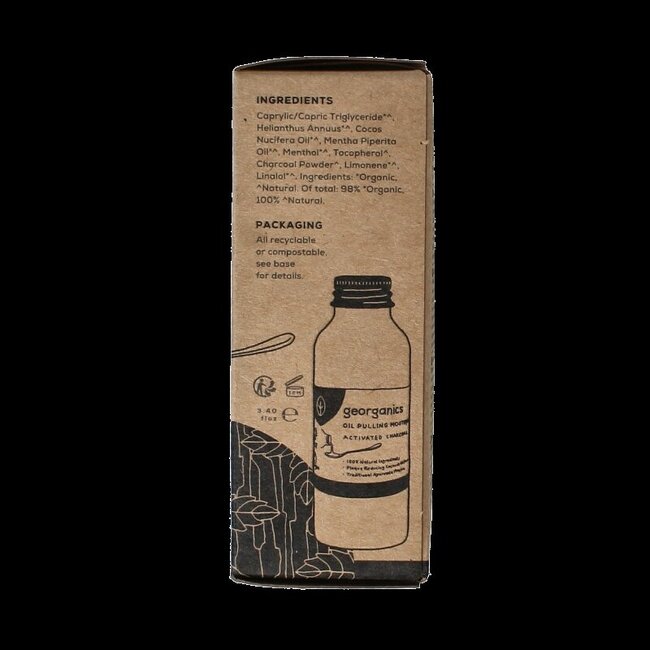 Mouthwater oilpulling activated charcoal 100 Milliliter