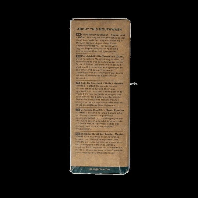 Bain de bouche oil pulling menthe poivrée anglaise 100 ml