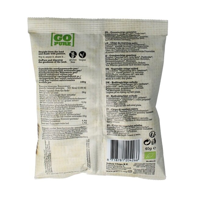 Chips groente bio 40 Gram