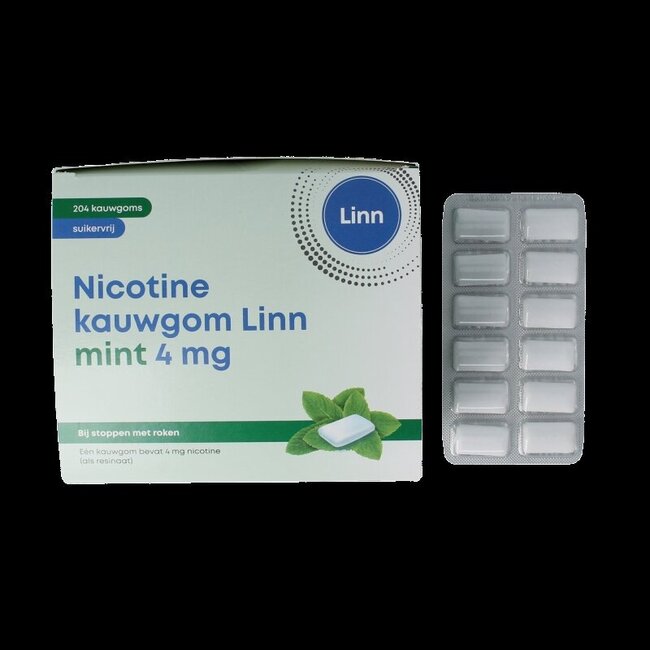 Nicotine kauwgom 4mg mint 204 Stuks