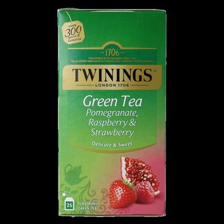 Twinings The vert pomogranate raspberry strawberry 25 Zakjes