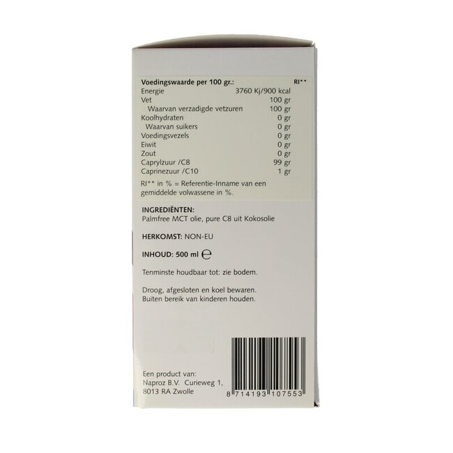 Huile MCT C8 500 ml