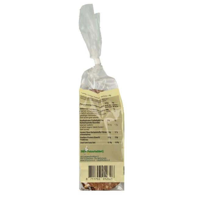 Haverkoekjes hazelnoot-cacao bio 175 Gram