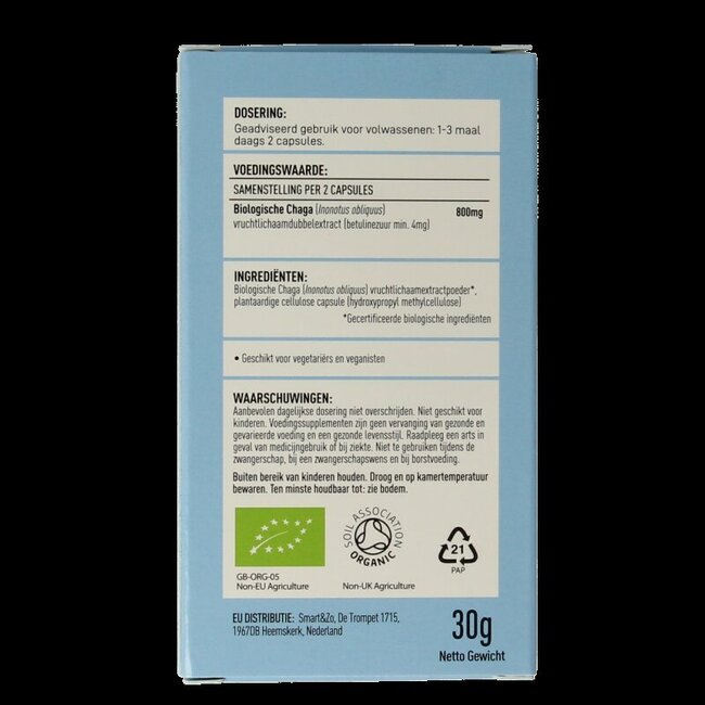 Chaga bio 60 gélules