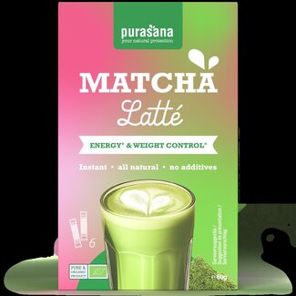 Purasana Instant matcha latte 6x10g bio 60 Gram