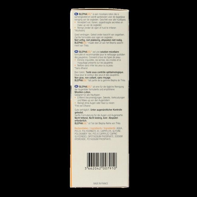 Reinigingslotion ooglid 100 Milligram