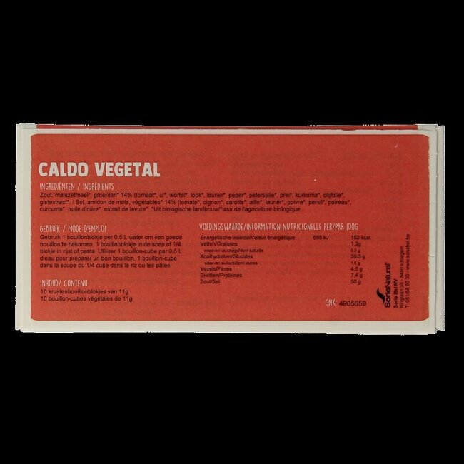 Bouillonblokjes plantaardig bio 10 Stuks