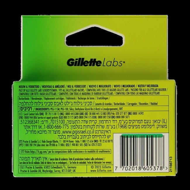 Lames Gillette Labs (Lot de 4)