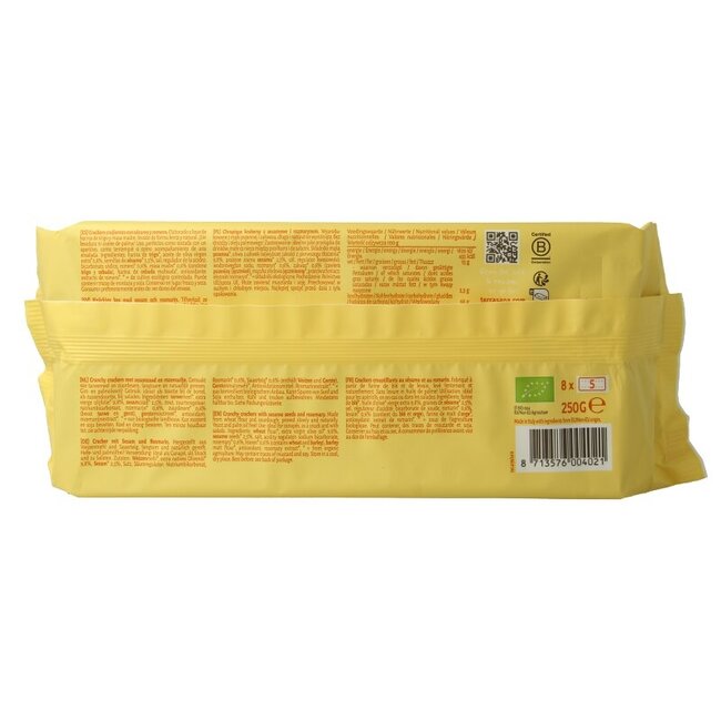 Crackers sesam & rozemarijn bio 250 Gram
