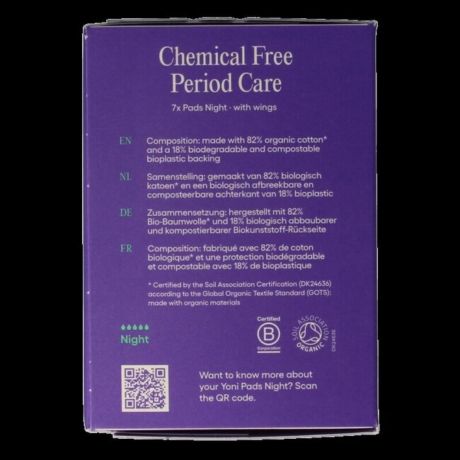 Serviettes hygiéniques nuit 7 pièces