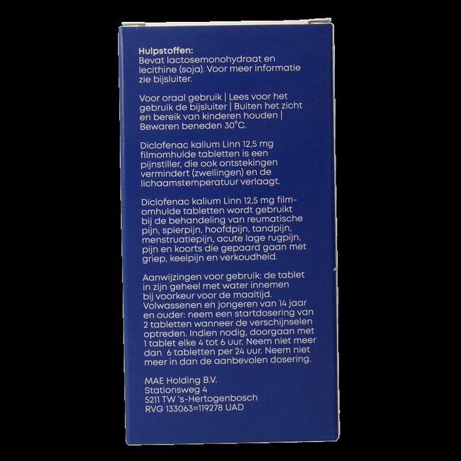 Diclofenac 12,5 mg 20 Comprimés