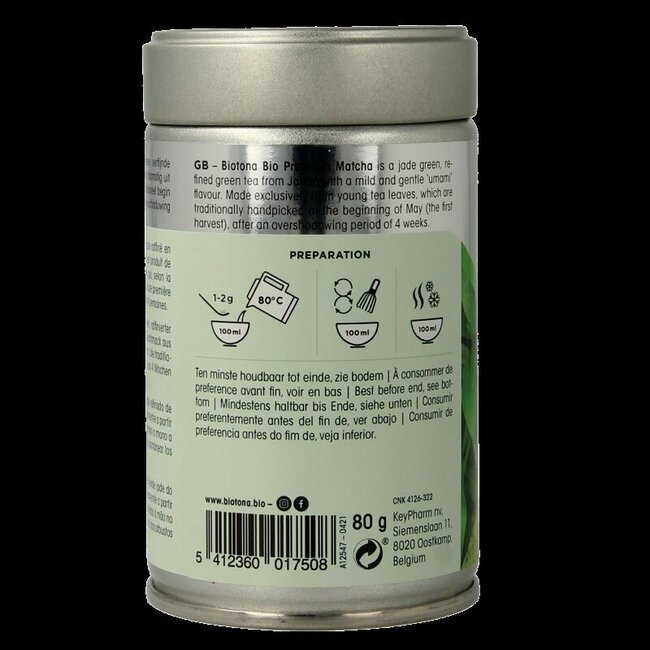 Thé matcha premium bio 80 g