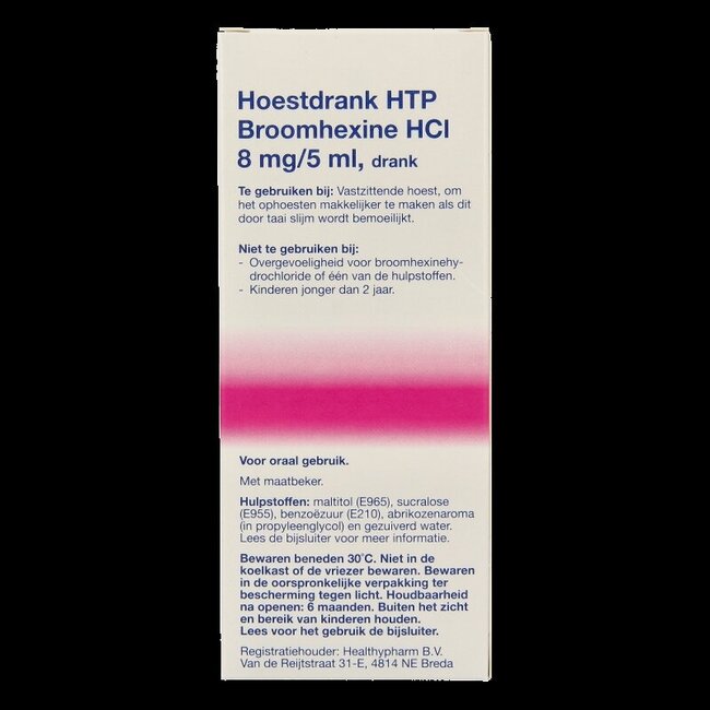 Broomhexine hoestdrank 8mg 150 Milliliter