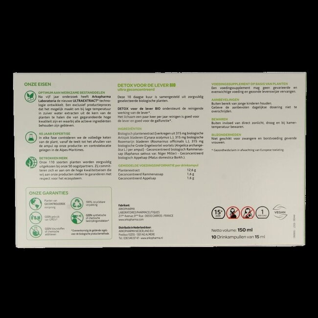 Détox Foie Bio 10 Ampoules