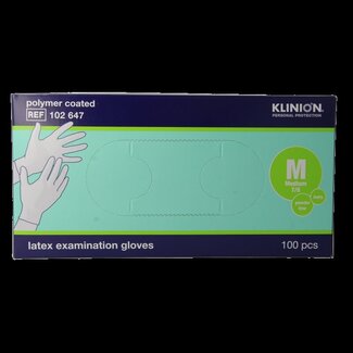 Klinion Gants d'examen Klinion Protection en latex taille M non poudrés 100 pièces