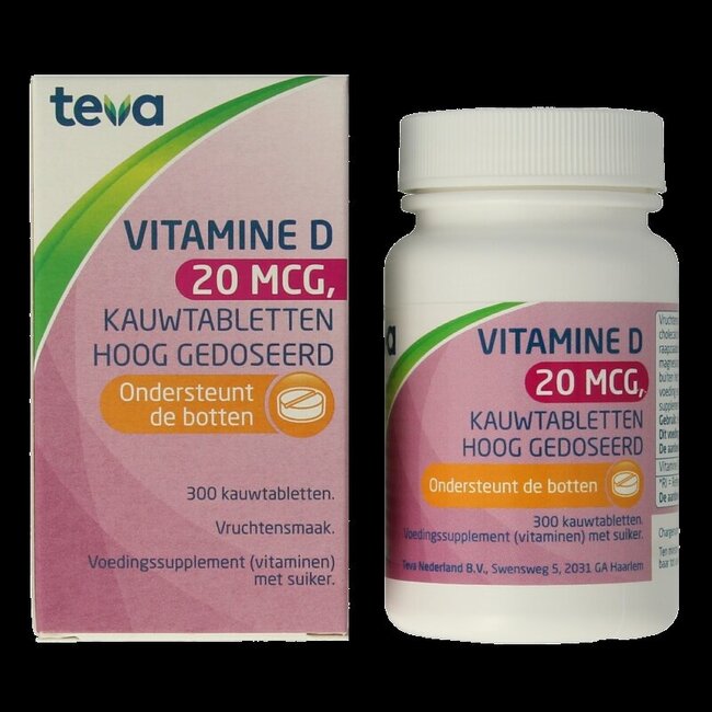 Vitamine D 20 mcg 800IE 300 Tabletten